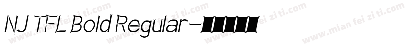 NJ TFL Bold Regular字体转换